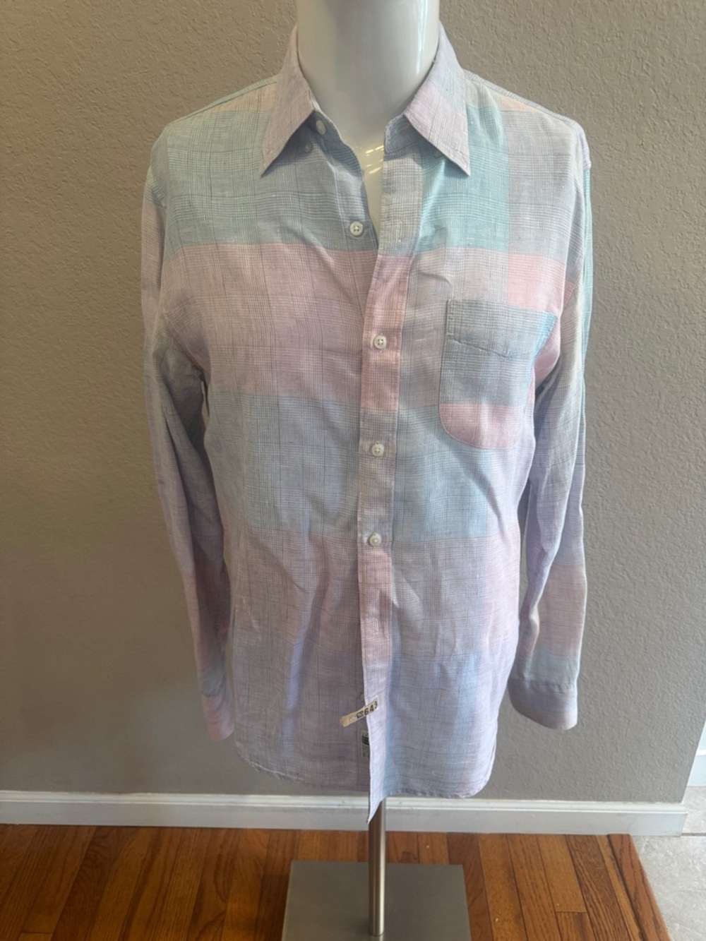 J. Crew Pastel Plaid Button-Down Shirt - Light Blue & Pink